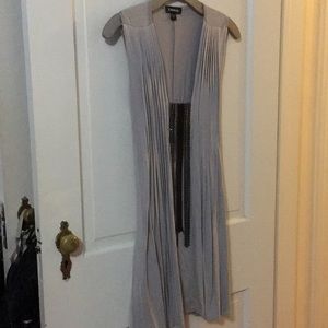 Gray chain detailed dress
